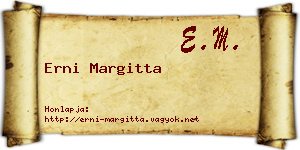 Erni Margitta névjegykártya